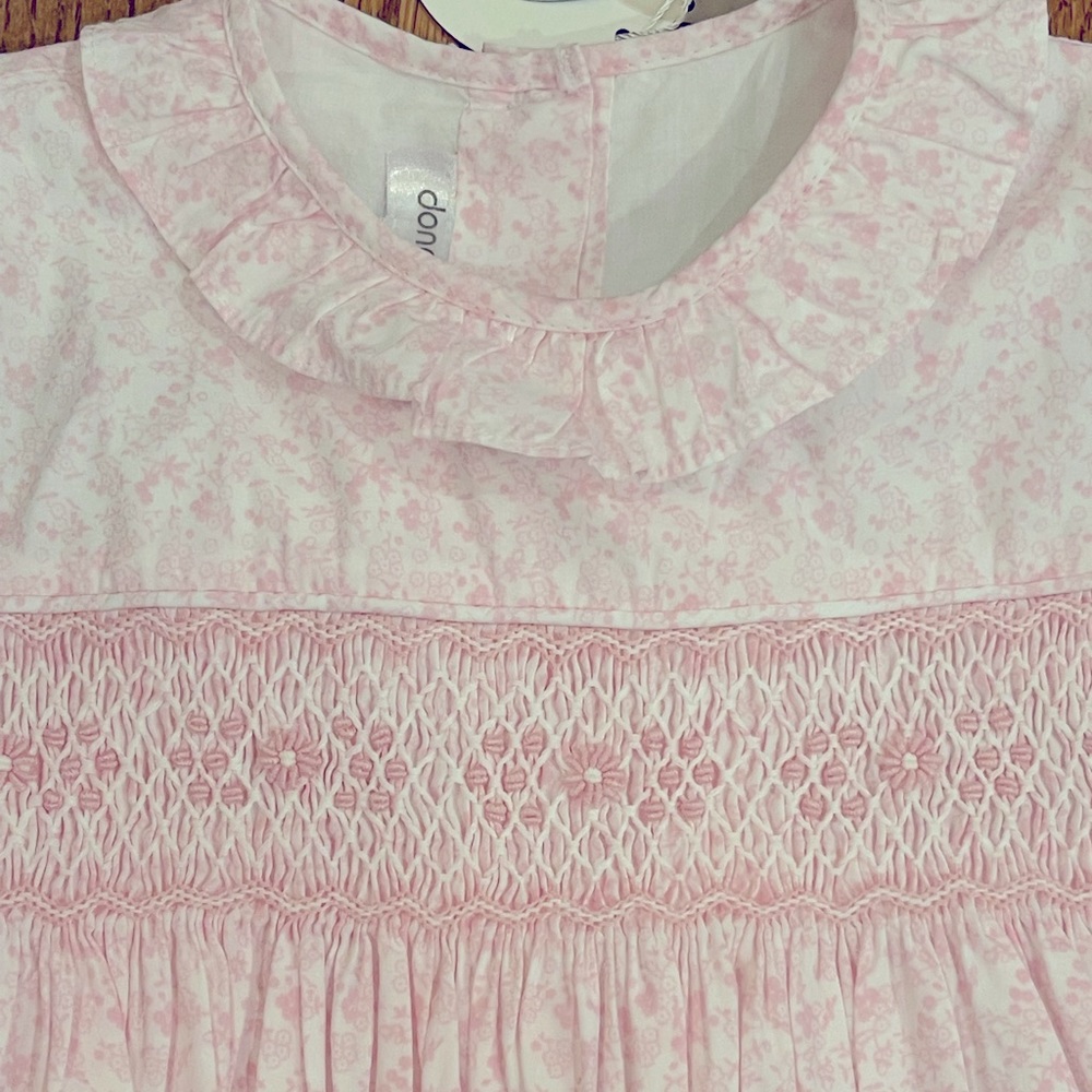 Dondolo pink smocked dress